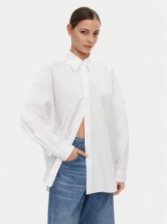HUGO Koszula 50537159 Biały Oversize. Białe bluzki damskie Hugo, bez wzorów, z bawełny, bez kołnierzyka, bez ramiączek. Za 269.99 zł.