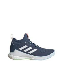 Buty do siatkówki dla dorosłych Adidas Crazyflight Mid Shoes. Białe obuwie sportowe damskie Adidas, bez wzorów, z materiału, do piłki ręcznej. W wyprzedaży za 645.00 zł.
