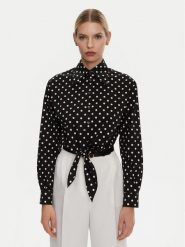 Dolce&Gabbana Koszula F5P61T FSFNR Czarny Regular Fit. Czarne bluzki damskie Dolce&Gabbana, bez wzorów, z bawełny, bez kołnierzyka, bez ramiączek. Za 3,649.00 zł.