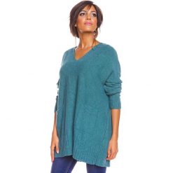 Sweter "Lolita" w kolorze turkusowym. Niebieskie swetry damskie So Cachemire, z kaszmiru. W wyprzedaży za 186.95 zł.