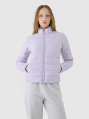 4F Kurtka puchowa z wypełnieniem syntetycznym damska - fioletowa XL. Fioletowe kurtki sportowe damskie 4f, xl, bez wzorów, z dzianiny, bez kaptura. W wyprzedaży za 99.99 zł.