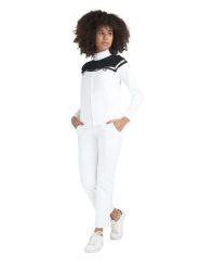 Bluza z zamek błyskawiczny na siłownia na co dzień. Białe bluzy damskie LEONE 1947 APPAREL, xl, bez wzorów, z dresówki, bez kaptura. Za 231.51 zł.