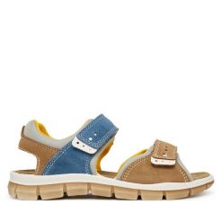 Sandały Primigi. Brązowe sandały chłopięce Primigi, bez zapięcia. Za 299.99 zł.