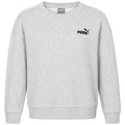 Bluza sportowa damska Puma 67680104. Szare bluzy damskie Puma, uniwersalny, bez wzorów, z bawełny, bez kaptura. Za 184.00 zł.