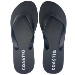 Japonki męskie Coastiq EMWU25FFLIM001. Czarne klapki męskie 4f, z gumy, klasyczne. Za 59.99 zł.