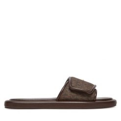 Klapki MICHAEL Michael Kors. Brązowe klapki damskie MICHAEL Michael Kors, bez wzorów, bez obcasa. Za 349.99 zł.