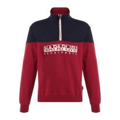 Bluza męska Napapijri B-Saturnia HZ. Czerwone bluzy męskie Napapijri, m, bez wzorów, bez kaptura. Za 579.99 zł.