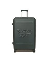 Reebok Walizka duża CEO-RBK-WAL-024-CCC-L-GREEN Zielony ciemny. Zielone walizki męskie Reebok, bez wzorów, z tworzywa sztucznego, duże. Za 299.99 zł.