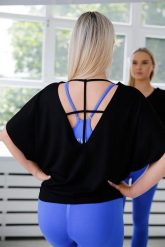 Bluzka do tańca damska 2skin Salsa. Czarne bluzki damskie 2SkIN, l, bez wzorów, z materiału, eleganckie, bez kołnierzyka, bez ramiączek. Za 129.00 zł.