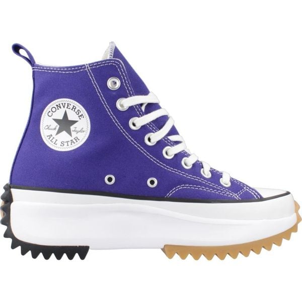 Buty sportowe Converse Run Star Hike. Niebieskie obuwie sportowe damskie Converse, bez wzorów, z materiału. Za 590.00 zł.