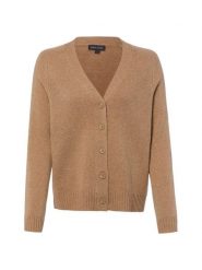 Franco Callegari kardigan z merynosów Kobiety Wełna merino brązowy, XXL. Brązowe kardigany damskie Franco Callegari, xxl, bez wzorów, z wełny. Za 349.95 zł.
