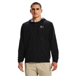 Bluza z kapturem i zamkiem błyskawicznym Under Armour Rival. Szare bluzy męskie Under Armour, s, bez wzorów, z materiału, z kapturem, trekkingowe. Za 326.70 zł.
