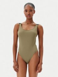 Calvin Klein Swimwear Strój kąpielowy KW0KW02859 Zielony. Zielone kostiumy jednoczęściowe damskie Calvin Klein Swimwear, l, bez wzorów, z syntetyku. Za 219.99 zł.