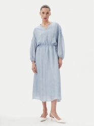 Bruuns Bazaar Sukienka letnia Sinapsis Cata BBW4441 Niebieski Loose Fit. Niebieskie sukienki damskie Bruuns Bazaar, na lato, bez wzorów, z wiskozy, bez kołnierzyka, bez ramiączek. Za 629.99 zł.