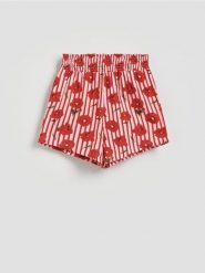 Wzorzyste szorty z bawełny - wielobarwny. Szorty damskie Reserved, l, bez wzorów, z bawełny. Za 99.99 zł.