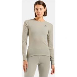 Bielizna termoaktywna z długim rękawem Odlo BL TOP crew neck l/s ACTIVE WARM. Brązowa bielizna termoaktywna damska Odlo, l, bez wzorów, bez ramiączek, długie. Za 259.99 zł.
