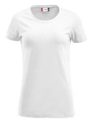 Clique Bluzka Carolina S/S damska — single jersey, elastyczna, z okrągłym. Białe bluzki damskie CLIQUE, s, bez wzorów, z bawełny, bez kołnierzyka, bez ramiączek. Za 109.72 zł.