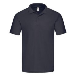 Męska Oryginalna Koszulka Polo. Niebieskie koszulki polo męskie Fruit of the Loom, m, bez wzorów, bez ramiączek. Za 46.99 zł.