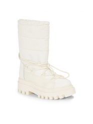 Calvin Klein Jeans Śniegowce Flatform Snow Boot Nylon Wn YW0YW01146 Biały. Białe kozaki damskie Calvin Klein Jeans, z jeansu. Za 719.99 zł.