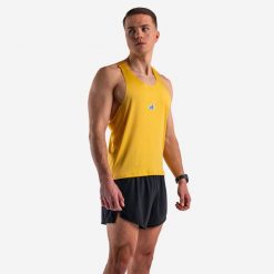 Tank top DZIK® PRO RUN żółty. Żółte koszulki sportowe męskie DZIK, l, bez wzorów, z materiału, sportowe, bez kołnierzyka. Za 189.99 zł.