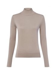 HUGO Sweter z dzianiny z wełny dziewiczej - Sedenniak Kobiety wełna ze strzyży beżowy, XL. Brązowe swetry damskie Hugo, xl, bez wzorów, z dzianiny, bez kołnierzyka, bez ramiączek, bez kaptura. Za 479.95 zł.
