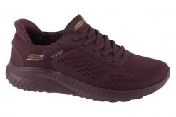 Buty sportowe Sneakersy damskie, Slip-Ins: BOBS Sport Squad Chaos - Current Muse. Fioletowe obuwie sportowe damskie Skechers, bez wzorów, z materiału, trekkingowe. Za 329.99 zł.