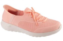 Buty sportowe Sneakersy damskie, Slip-Ins: Go Walk Joy - Abby. Czerwone obuwie sportowe damskie Skechers, bez wzorów, z materiału, trekkingowe. Za 259.99 zł.