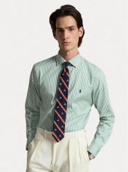 Polo Ralph Lauren Koszula 710B22606002 Zielony jasny Custom Fit. Zielone koszule męskie Polo Ralph Lauren, m, bez wzorów, z bawełny, bez kołnierzyka, bez ramiączek. Za 730.99 zł.