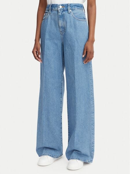 Calvin Klein Jeans Jeansy LV047G906G Niebieski Wide Leg. Niebieskie jeansy damskie Calvin Klein Jeans. Za 409.99 zł.