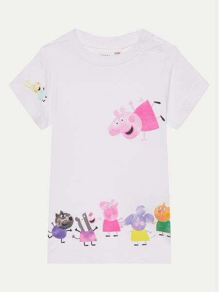 Coccodrillo T-Shirt WC4143204LGD Biały Regular Fit. Białe t-shirty i topy dla dziewczynek COCCODRILLO, bez wzorów, z bawełny, bez ramiączek. Za 49.99 zł.