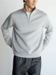 Bluza z wiskozą - ciemnoszary. Szare bluzy męskie Reserved, l, bez wzorów, z dzianiny, bez kaptura. Za 129.99 zł.