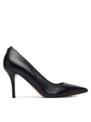 Guess Szpilki FLFPRN LEA08 Czarny. Czarne szpilki damskie Guess, z aplikacjami, ze skóry, bez obcasa, bez zapięcia. Za 674.99 zł.