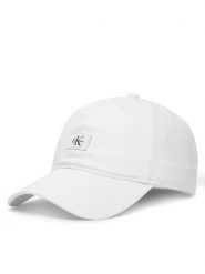 Calvin Klein Czapka z daszkiem Monologo Woven Patch Bb Cap LV04D5077G Biały. Białe rękawiczki męskie Calvin Klein, bez wzorów, z bawełny. Za 169.99 zł.