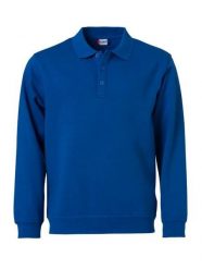 Clique Basic Polo Sweater – trwały sweter polo. Niebieskie swetry przez głowę męskie CLIQUE, m, bez wzorów, z bawełny, bez kołnierzyka. Za 160.51 zł.