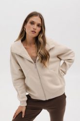 BLUZA CHLOE PIASKOWA XS - Flawless. Bluzy damskie Flawless, xs, bez wzorów, z bawełny, bez kaptura. Za 400.00 zł.