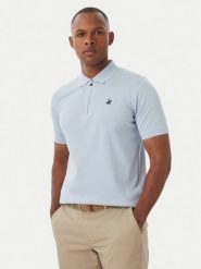 Beverly Hills Polo Club Polo M2734 Niebieski jasny Regular Fit. Niebieskie koszulki polo męskie Beverly Hills Polo Club, m, bez wzorów, z bawełny, bez ramiączek. Za 211.99 zł.