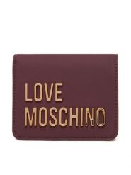 LOVE MOSCHINO Portfel JC5612PP1NKD0552 Bordowy. Czerwone portfele damskie Love Moschino, bez wzorów, ze skóry. Za 309.99 zł.
