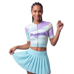 Damska koszulka kolarska crop top Boombastic Siroko BBC M8-W Boom Crop Green. Zielone t-shirty damskie SIROKO, l, bez wzorów, z elastanu, sportowe, bez kołnierzyka. Za 298.00 zł.