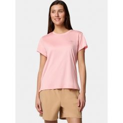 Koszulka techniczna damska Columbia BlueVista Hill Short Sleeve Crew. Czerwone t-shirty damskie Columbia, s, bez wzorów, sportowe, bez kołnierzyka. Za 94.99 zł.
