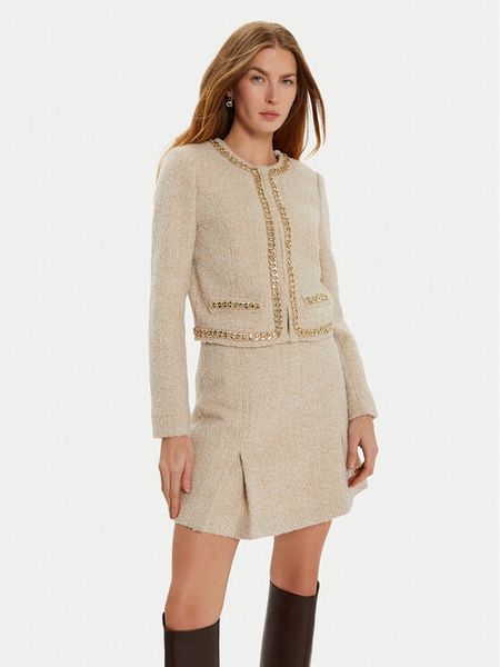 Marciano Guess Kardigan 4BGN0 87186A Beżowy Regular Fit. Brązowe kardigany damskie Marciano Guess, z aplikacjami, z syntetyku. Za 659.99 zł.