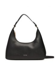 Calvin Klein Torebka Foil Logo Conv Shou?Lder Bag LV04F3272G Czarny. Czarne torebki do ręki damskie Calvin Klein, bez wzorów, ze skóry, bez dodatków. Za 339.99 zł.