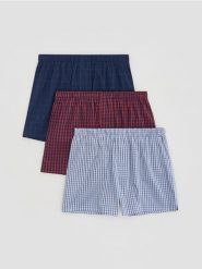 3 pack bokserek Loose - niebieski. Niebieskie bokserki męskie Reserved, l, bez wzorów, z bawełny. Za 79.99 zł.