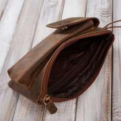 Paolo Peruzzi Saszetka męska skórzana do ręki vintage T-90-HBR. Saszetki męskie Paolo Peruzzi, vintage. Za 155.19 zł.