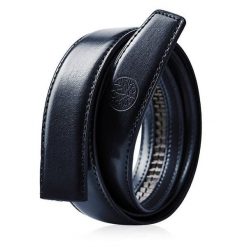 Wymienny pas bez klamry C30 ELITE Granatowy 135. Niebieskie paski damskie Betlewski, bez wzorów, ze skóry. Za 64.99 zł.