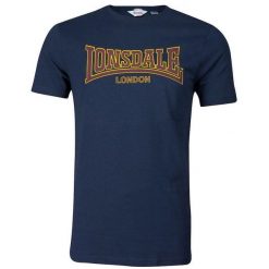 T-shirt o wąskim kroju Lonsdale Classic. Niebieskie koszulki sportowe męskie Lonsdale, bez wzorów, sportowe, bez kołnierzyka. Za 165.00 zł.