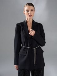 Marynarka basic - czarny. Czarne żakiety damskie Sinsay, l, bez wzorów. Za 79.99 zł.