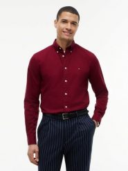 Tommy Hilfiger koszula codzienna Mężczyźni Bawełna (100%) czerwony, XL. Czerwone koszule męskie Tommy Hilfiger, m, bez wzorów, z bawełny, eleganckie, bez kołnierzyka, bez ramiączek. Za 329.95 zł.