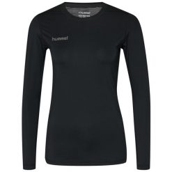 Koszulka bluzka z długim rękawe Hummel First Performance Women Jersey. Czarne koszulki sportowe damskie Hummel, l, bez wzorów, z jersey, bez kołnierzyka, bez ramiączek, na fitness i siłownię. Za 118.00 zł.