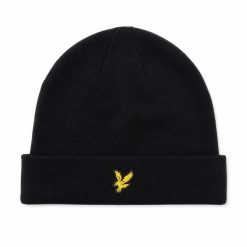 Czapka Lyle & Scott Basic. Czarne czapki i kapelusze męskie LYLE AND SCOTT, bez wzorów, z materiału, eleganckie. Za 145.00 zł.