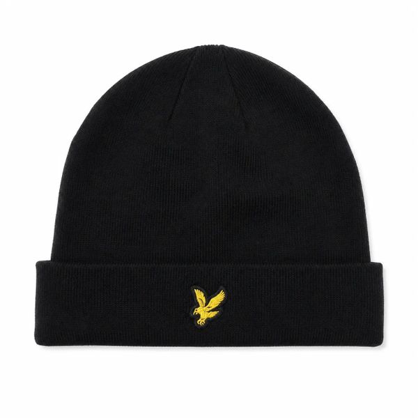 Czapka Lyle & Scott Basic. Czarne czapki i kapelusze męskie LYLE AND SCOTT, bez wzorów, z materiału, eleganckie. Za 145.00 zł.